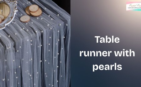 Table Runner with Pearls: A Regal Addition to Your Décor