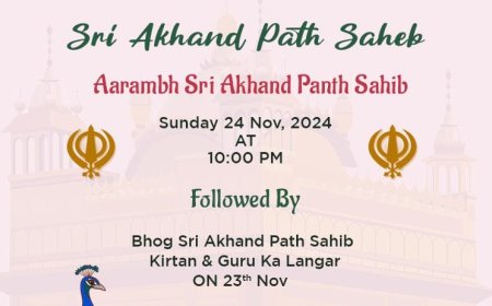Akhand Path Invitation Card – A Spiritual Expression of Devotion with Crafty Art