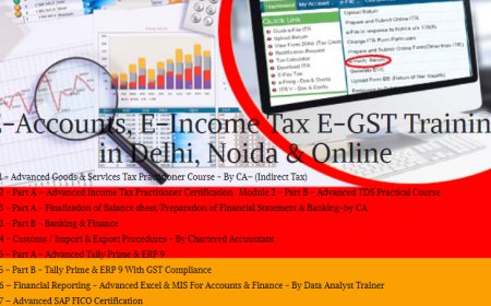 Income Tax + Accounting Course in Delhi. GST Course with placement in Delhi, 100% Job Guarantee, Free SAP HANA Finance Course