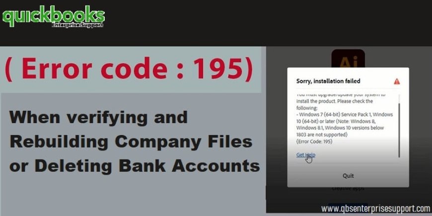 Different ways to Rectify QuickBooks Error Code 195